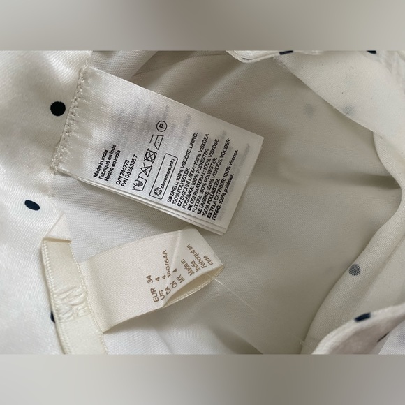 H & M white and black Polka dot wrap and satin effect midi skirt - Picture 4 of 4